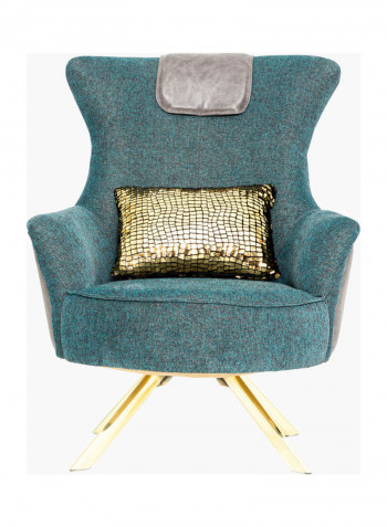 Segovia Fabric Easy Chair With Cushion Blue