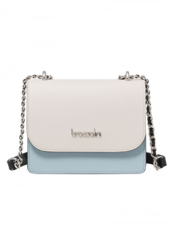 Logo Detail Michelle Crossbody Bag Blue/White/Black