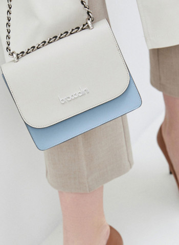Logo Detail Michelle Crossbody Bag Blue/White/Black