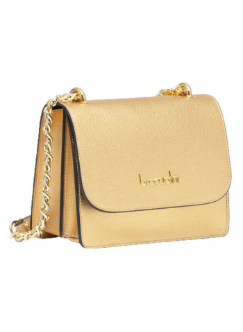 Michelle Chain Detail Shoulder Bag Gold
