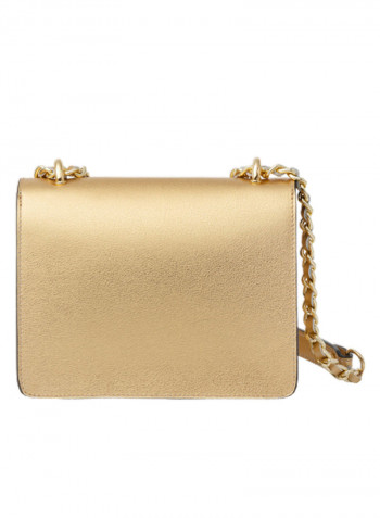 Michelle Chain Detail Shoulder Bag Gold