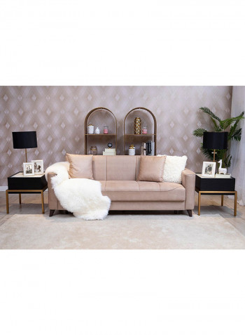 3-Seater Skyford Sofa Beige 88x84x215cm