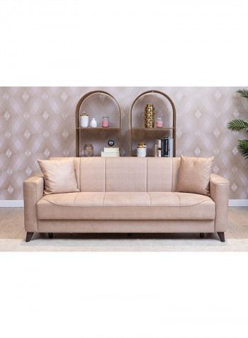 3-Seater Skyford Sofa Beige 88x84x215cm