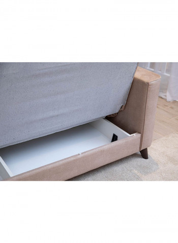 3-Seater Skyford Sofa Beige 88x84x215cm