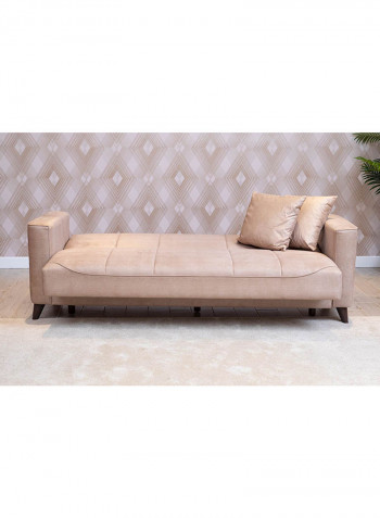 3-Seater Skyford Sofa Beige 88x84x215cm