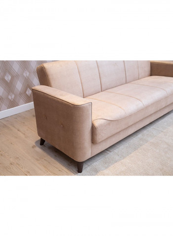 3-Seater Skyford Sofa Beige 88x84x215cm