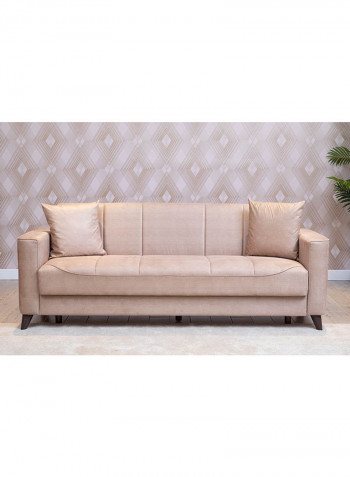 3-Seater Skyford Sofa Beige 88x84x215cm