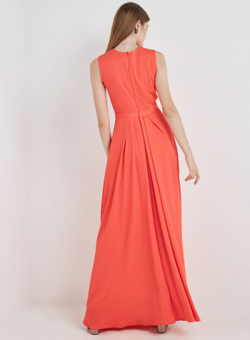 Sleeveless Maxi Dress Coral