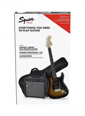 Squier Affinity Sunburst Guitar With Amp