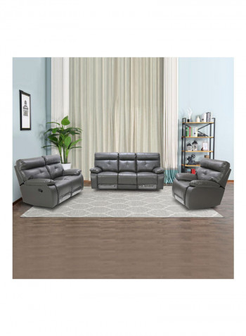 1 Seater Swivel Glider Leather Recliner Black