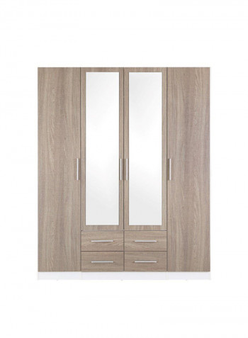 4 Door Wardrobe Brown 162x59.5x198cm