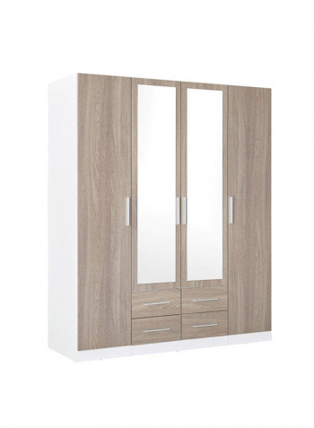 4 Door Wardrobe Brown 162x59.5x198cm