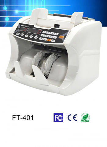 Multi-Currency Automatic Cash Counter Counting Machine White
