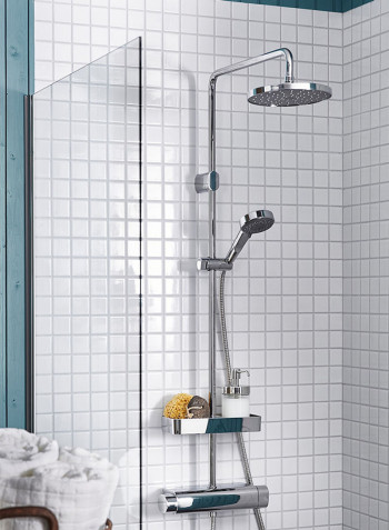 Shower Set With Thermostatic Mixer Silver 150centimeter