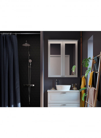 Shower Set With Thermostatic Mixer Silver 150centimeter