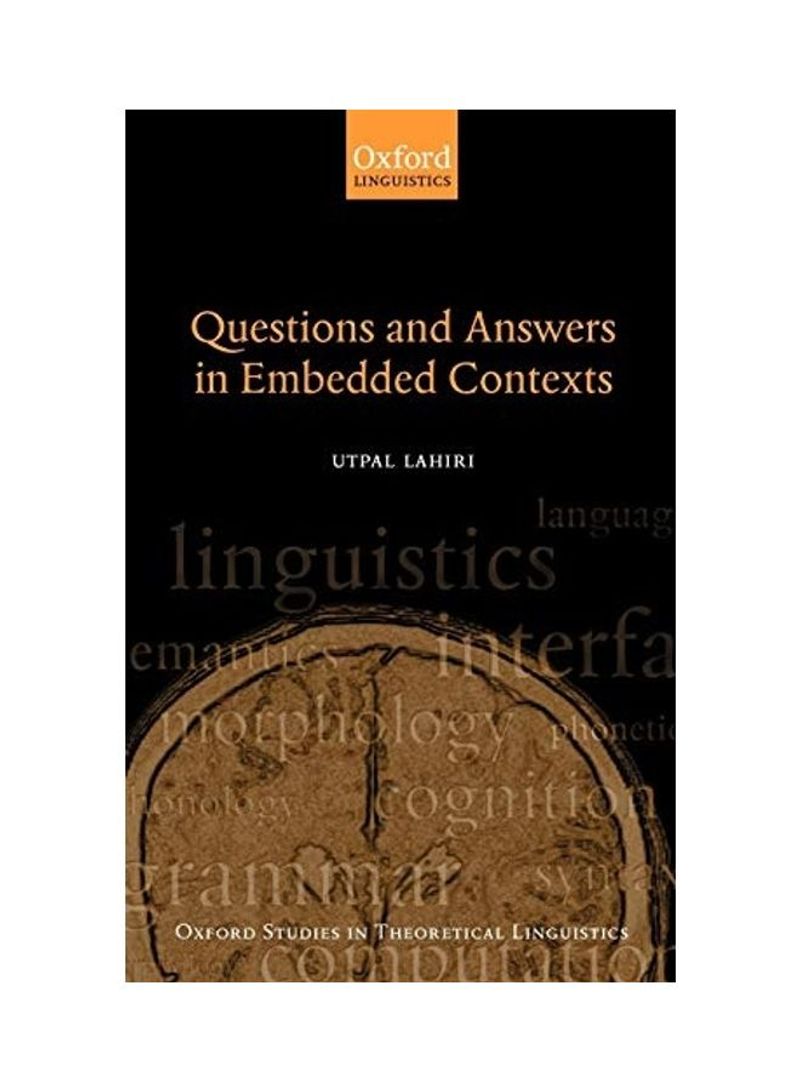 Questions And Answers In Embedded Contexts Hardcover English by Utpal Lahiri