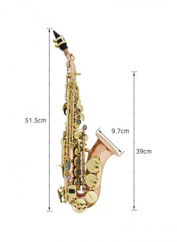 BB Soprano Saxophone With Wooden Case