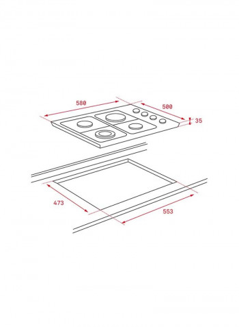 Hlx 60 4G Ai Al Gas Hob In 60 Cm 40229166 Silver