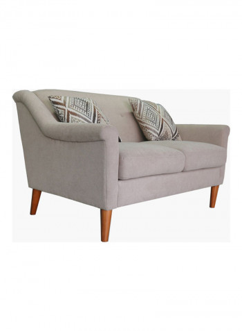Clair 2-Seater Sofa With 2-Cushions Grey 81x143x88cm