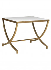 Home Collection Maureen Accent End Table Brown/White