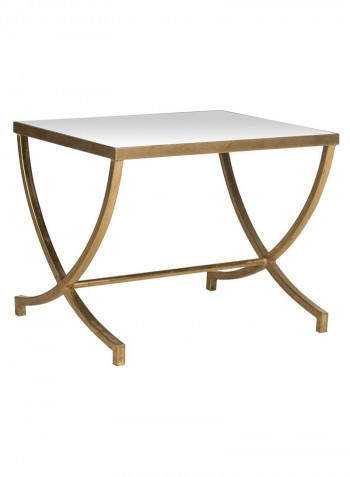 Home Collection Maureen Accent End Table Brown/White