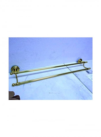 Que New Wall Mounted Towel Bar Gold 36x39x5inch