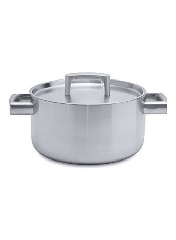 Cooking Pan With Lid Silver 31.5x24x14cm