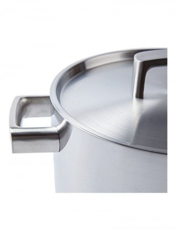 Cooking Pan With Lid Silver 31.5x24x14cm