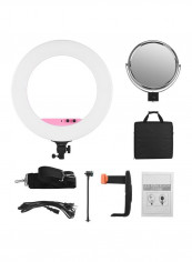 Bi-Colour LED Photography Ring Light 53.3x3x45.3centimeter White/Black