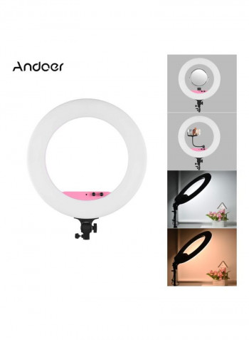 Bi-Colour LED Photography Ring Light 53.3x3x45.3centimeter White/Black