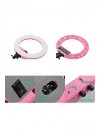 Bi-Colour LED Photography Ring Light 53.3x3x45.3centimeter White/Black