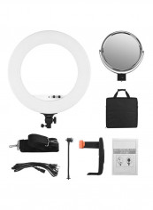 Bi-Colour LED Photography Ring Light 53.3x3x45.3centimeter White/Black