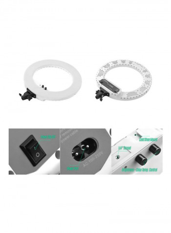 Bi-Colour LED Photography Ring Light 53.3x3x45.3centimeter White/Black