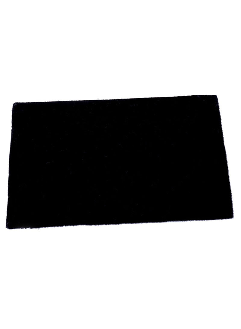 European Luxurious Solid Color Wear-Resistant Rug Black 40x40centimeter