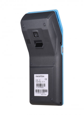 All in One Handheld PDA Printer Smart POS Terminal Wireless Intelligent Payment Portable Printers 21.5 x 8.6 x 5.3سم أزرق