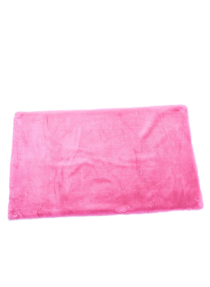 European Luxurious Solid Color Wear-Resistant Rug Pink 40x40centimeter