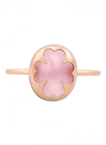 18K Rose Quartz Rose Gold Ring