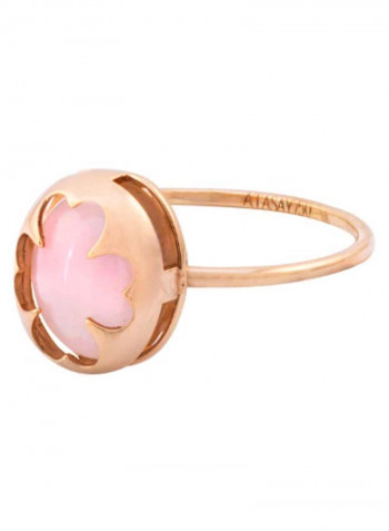 18K Rose Quartz Rose Gold Ring