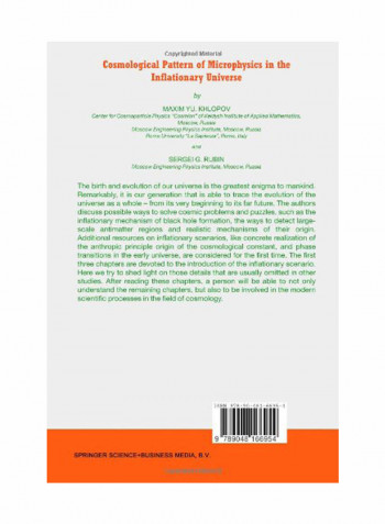 Cosmological Pattern Of Microphysics In The Inflationary Universe Paperback