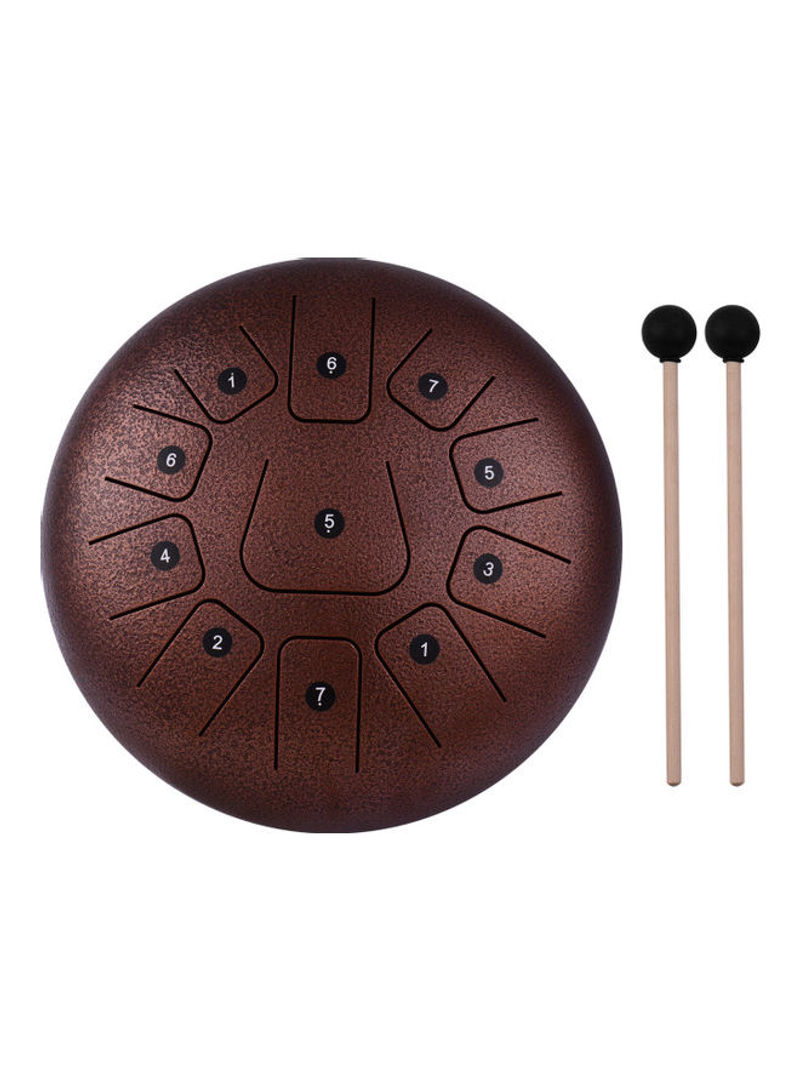 11-Tone Steel Tongue Drum With 2 Mallets