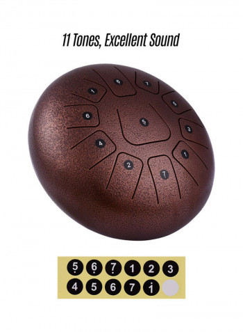 11-Tone Steel Tongue Drum With 2 Mallets