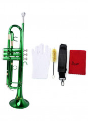 Trumpet Brass Exquisite with Cleaning Brush and Gloves