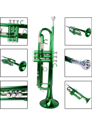 Trumpet Brass Exquisite with Cleaning Brush and Gloves