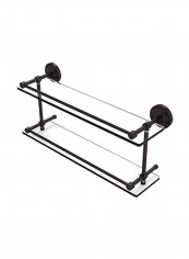 Prestige Regal Double Gallery Rail With Glass Shelf Brown/Clear 22inch