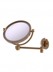 Wall Mounted Extending 2X Magnification Make-Up Mirror Gold/Clear 8inch