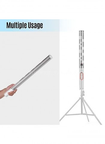 Professional LED Dimmable Bi-Colour Video Light 59.5x7cm Silver/Grey