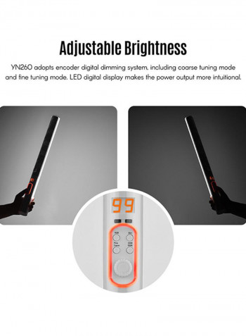 Professional LED Dimmable Bi-Colour Video Light 59.5x7cm Silver/Grey