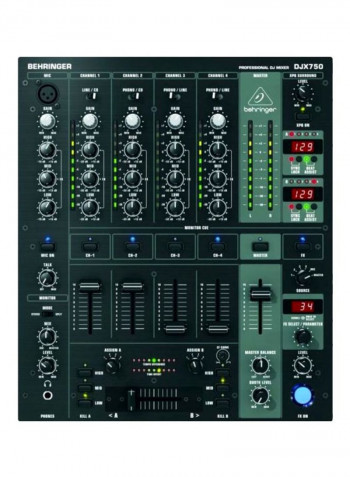 5-Channel DJ Mixer DJX750 Black