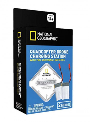 Quadcopter Charging Station With Two Batteries And USB Cable 6inch