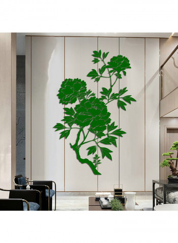 Flower Design Wall Sticker Green